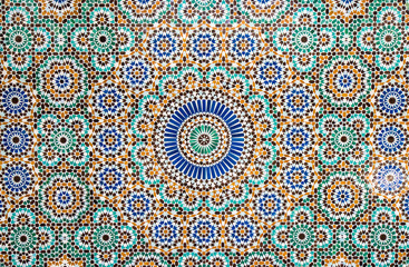 moroccan vintage tile background - obrazy, fototapety, plakaty