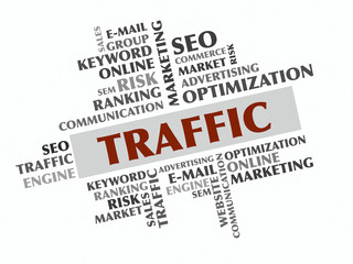 Traffic word cloud, Business concept