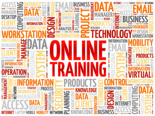 Online training word cloud concept