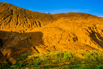 Beautiful Landscape of Hunza Valley in Autumn season. Northern Area of Pakistan