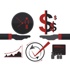 business hand deal partner concept vector