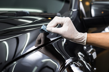Naklejka premium Car detailing series : Glass coating