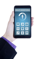 Health monitoring app on smartphone
