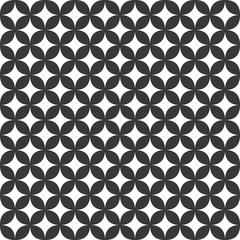 Seamless monochrome curved shape pattern design