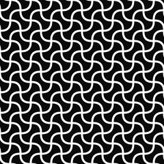 Monochromatic seamless curved shape pattern
