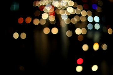 abstact blurred light in night city