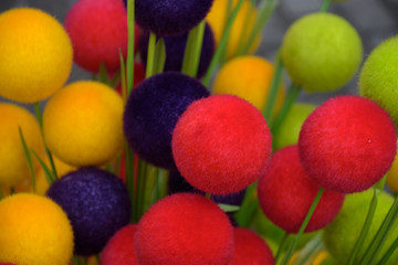 Colorful Easter decoration arrangement in Vilnius tradition fair