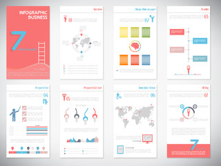 The Best Infographics Vector Elements in flat Design colors. Can be use in website, presentation, marketing corporate report, advertising