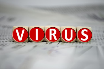 Würfel mit VIRUS