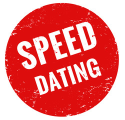Speed dating stempel rot grunge