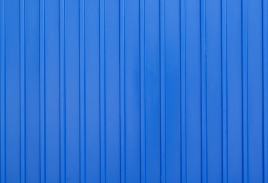 Blue metal siding wall texture background