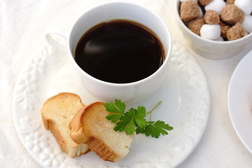 コーヒーとパン