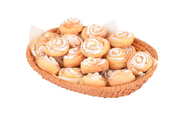 Meringue cookie in basket