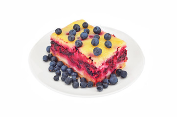 Homemade blueberry pie