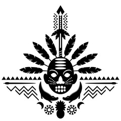 African Abstract Tribal Illustration