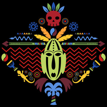 African Abstract Tribal Illustration