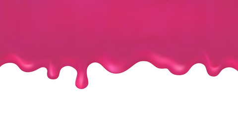 Pink liquid flow down background isolated illustration vector