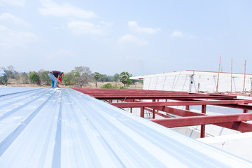 working on roof Metal cheese