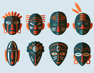 African Mask Icons