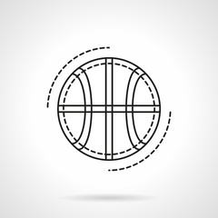 Basketball ball flat line design vector icon