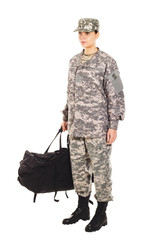 Soldier in the military uniform