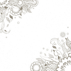 Floral and ornamental spring item background. abstract flowers. monochrome