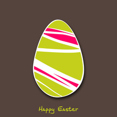 Cheerful Easter background with colorful decorated eggs
