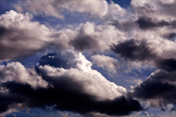 Sky with rainy clouds