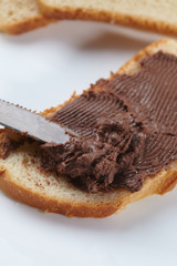 bread with chocolate cream