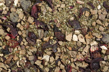  Herbal floral fruit tea.