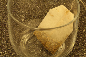Teebeutel im Glas