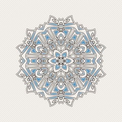 Vector mandala. Gothic lace tattoo. Celtic weave with sharp corners. 