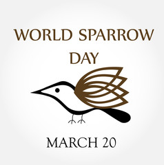 Fototapeta na wymiar world sparrow day- March 20 