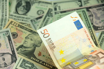 Obraz na płótnie Canvas Devisenkurs Euro Dollar