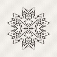 Obraz premium Vector mandala. Gothic lace tattoo. Celtic weave with sharp corners. 