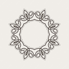Vector ornate border. Gothic lace tattoo. Celtic weave with sharp corners. 