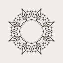Vector ornate border. Gothic lace tattoo. Celtic weave with sharp corners. 