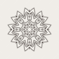 Vector mandala. Gothic lace tattoo. Celtic weave with sharp corners. 