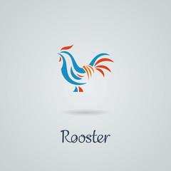 Rooster, cock, chicken vector illustration.