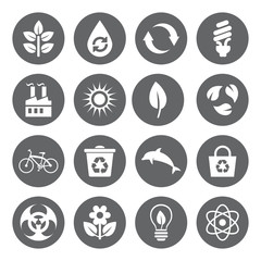 Set of vector Eco Icons in flat style