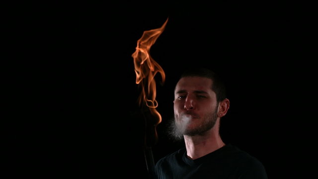 Firebreather, slow motion