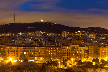 Fototapeta premium Panorama miasta Barcelona, Hiszpania