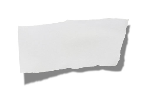 white torn paper isolated over white background with clipping path.