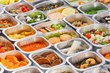 Food in the containers 