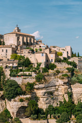 Fototapeta premium Ancient picturesque hill top village of Gordes in Provence, Fran