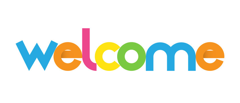 "WELCOME" vector letters icon