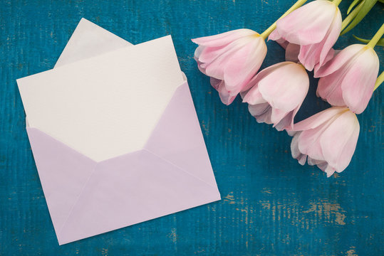 Flowers and envelope  