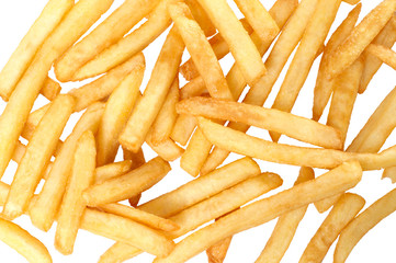 French fries, it is isolated on the white