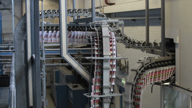 printing paper and newspaper in a factory, different lines and conveyor belts