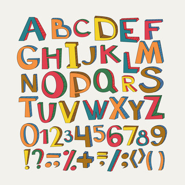 Colorful vector alphabet.